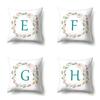 Polyester Pillowcase Simple Home Furnishing 26 English Letter Printed Pillowcase Car Cushion Waist Cushion Cover