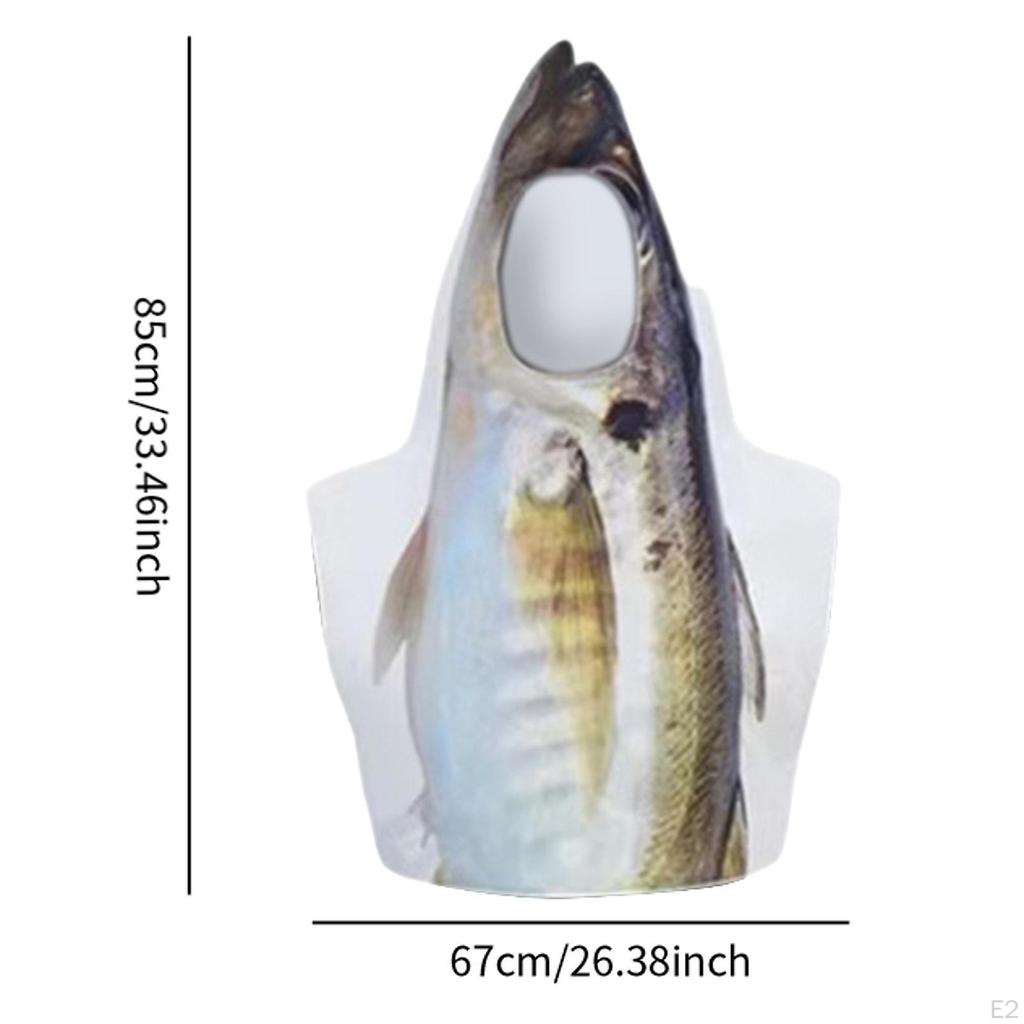 Fish Halloween Costume Funny Decorative Cosplay Apparel for Holiday Pretend Play