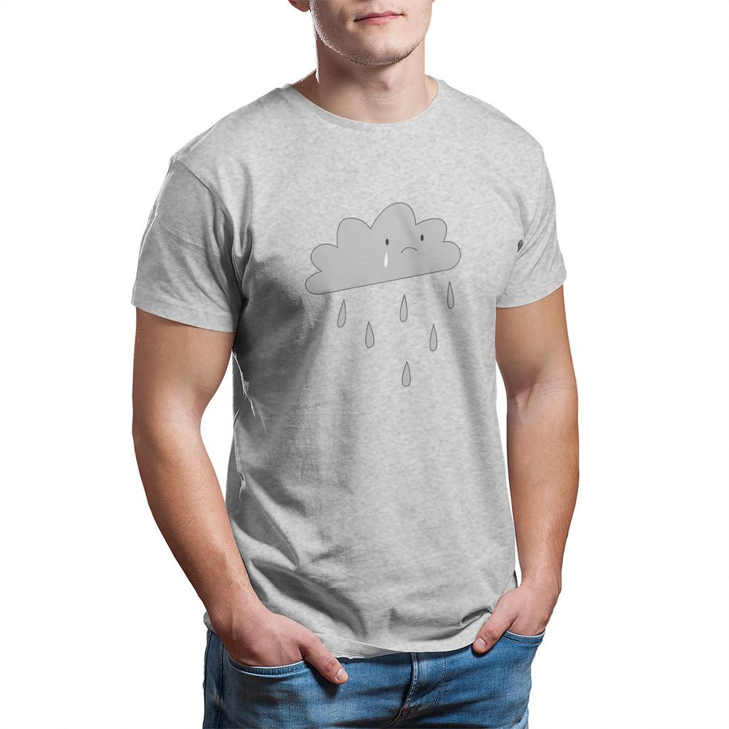 Sad Rain Cloud TShirt Fashion Graphic Oversized Tops HipHop Tshirt 27570