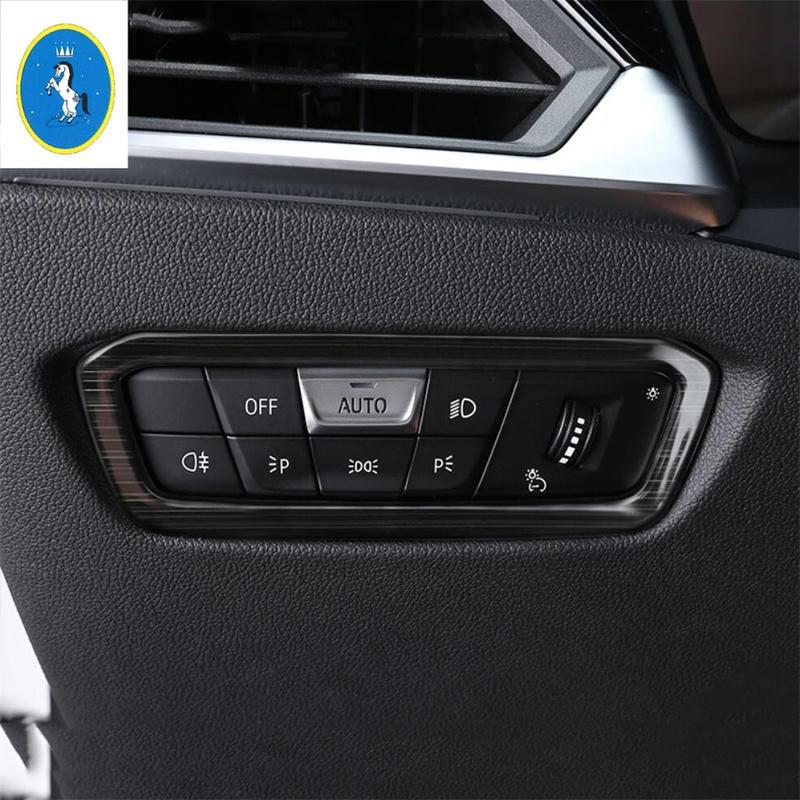 For BMW 3 Series G20  - 2024 Auto Interior Headlight Headlamp Light Lamp Button Switch Adjust Frame Accessories Cover Trim