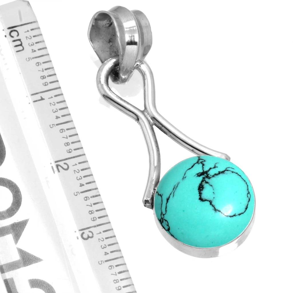 925 Sterling Silver Pendant Women Gemstone Handmade Jewelry Birthday Gift Blue Green Purple Copper Turquoise Pearl Lapis Mother Of Pearl Cocktail