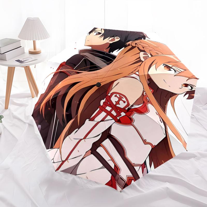 1pc Sword Art Online1 Umbrella, Sun Protection, And UV Shielding. It Has Eight Sturdy Ribs for Outdoor Use And Perfect Gift