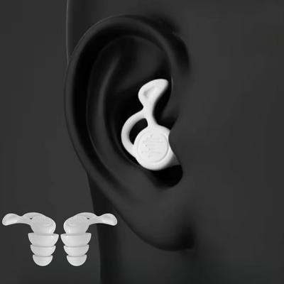 1/2 Pairs Professional 3-Layer Noise Canceling Earplugs, Ultra Soft Silicone for Sleeping Swimming & Work, Reusable & Waterproof
