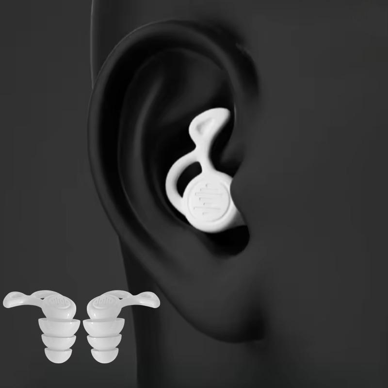 Xiaomi 1/2 Pairs Professional 3-Layer Noise Canceling Earplugs, Ultra Soft Silicone for Sleeping Swimming & Work, Reusable & Waterproof