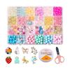 HUAZONTOM Beads Toy Girls Accessory Kit Bead Kit Children's Day Gift Educational Toy Headband Bracelet Jewelry Necklace Charm Handmade Kit Christmas