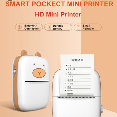 Miniskrivare, bärbar mini termisk skrivare, Bluetooth mobil fotoskrivare, fickskrivare