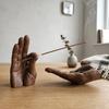 1 Pair Hand Statues Incense Holder Resin Incense Burner Ash Catcher Decorative Incense Stick Holder for Meditation Yoga Tabletop Decor