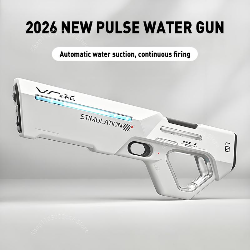 2026 Modell Elektrische Wasserpistole Große Kapazität Elektrische Saugung Fernschuss Mit LED-Licht Kinderspielzeug Wasserpistole