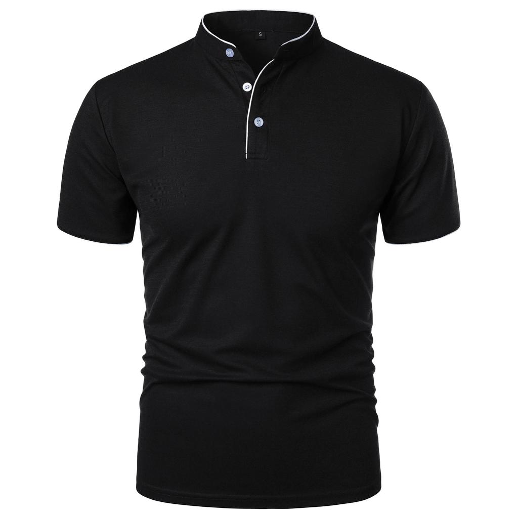 T-shirt Estiva Paul Manica Corta Uomo Tinta Unita Top alla Moda Manica Corta Slim Fit Camicia a Maniche Corte