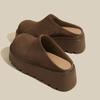 Fashion High Heels Women's Platform Slippers Autumn Suede Shoes for Woman Comfortable Casual Shoes 2025 New Trends Zapatillas De Mujer