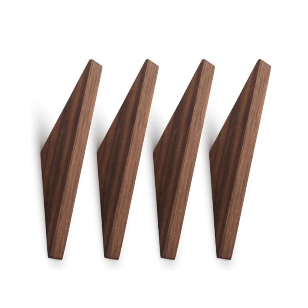 Cintre mural en bois pour vêtements, crochet pour manteau, porte-clé décoratif en bois naturel, chapeau