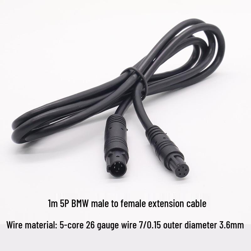 BMW Rearview Camera Extension Cable for 4-pin, 4P5P, 6P, 8-hole Male/Female Connections.