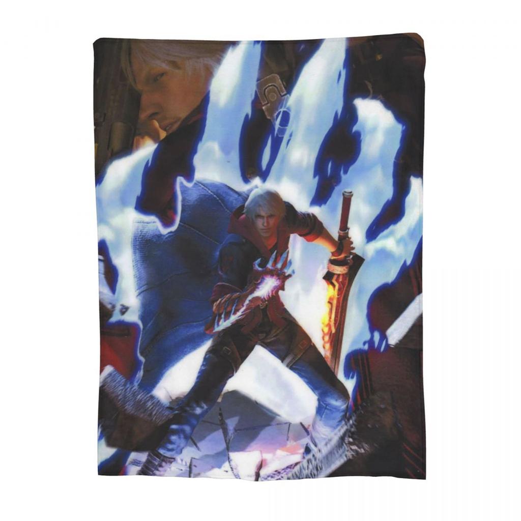 D-Devil May Cry DMC Game Gamer Blankets Soft Warm Flannel Throw Blanket Cover for Bed Living room Picnic Travel Home Couch