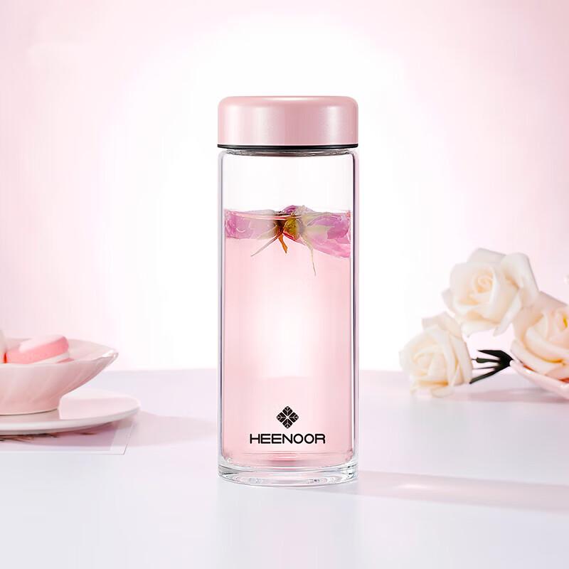 Cino N6110 Portable Single-Layer Glass Cup with Lid 260ml