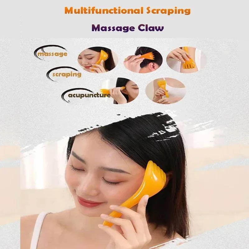 5PCS Head Massager Scalp Gua Sha for Body Neck Leg Massage Five-claw Head Scraping Stick Massage Scraping Claw Massage Visage