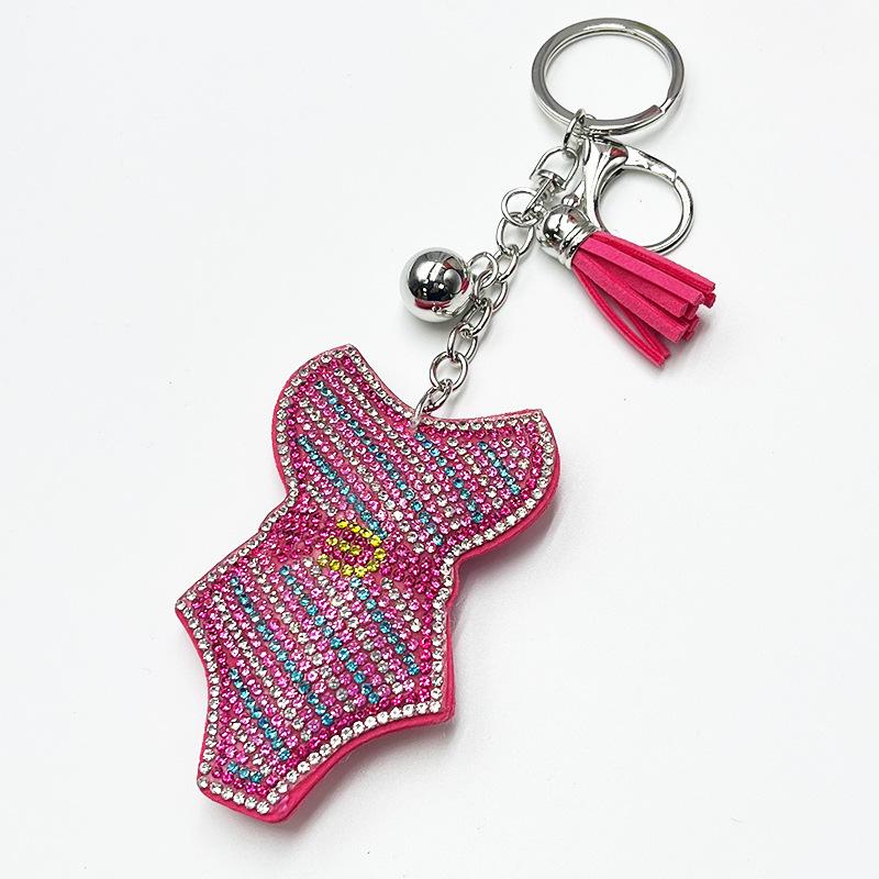 Women's Fashion Crystal Rhinestone Tassel Keychain & Bag Charm Pendant