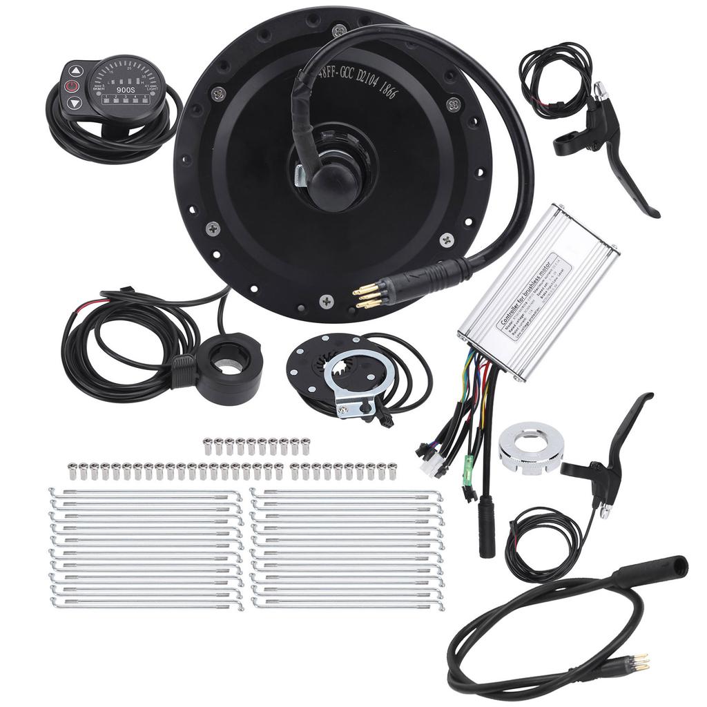 48V 500W Rear Wheel Hub Motor Electric Bicycle Conversion Kit with KT‑900S Display Meter for 12G Wheel