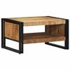 VidaXL Coffee Table 70x50x38 Cm Solid Raw Mango Wood, Side Table, Living Room Table, Accent Table, Sofa End Table, 4102709