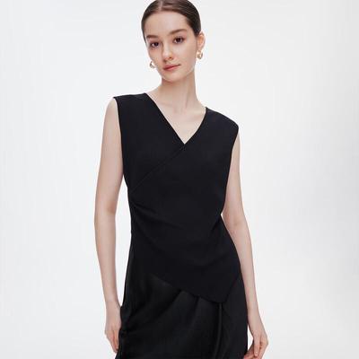 GIOVANNI VALENTINO Women's V-Neck Sleeveless T-Shirt