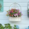 Wrought Iron Wall-Mounted Detachable Flower Pot for Garden or Balcony Decor