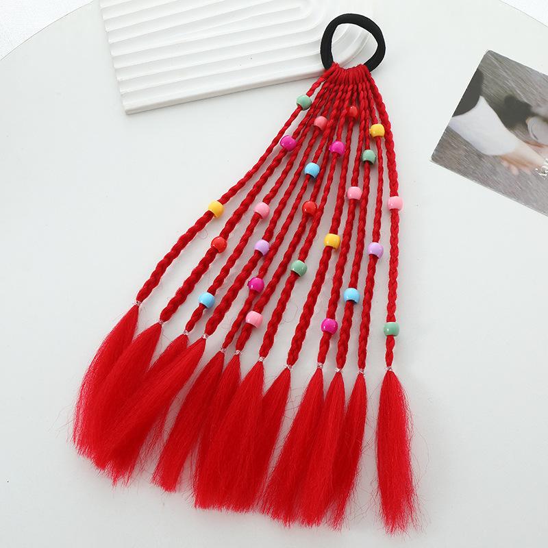 1PC New Lovely Girls Braided Wigs Ponytail Headbands Rubber Bands Hair Bands Headwear Kids Hair Accessories Hair Ornament
