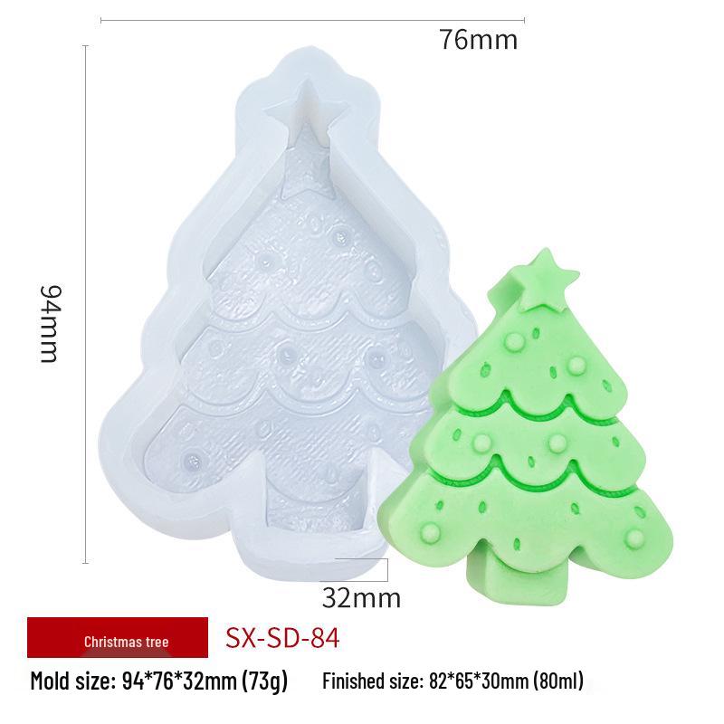 Wenxin Christmas Tree Scented Candle & Soap Silicone Mold