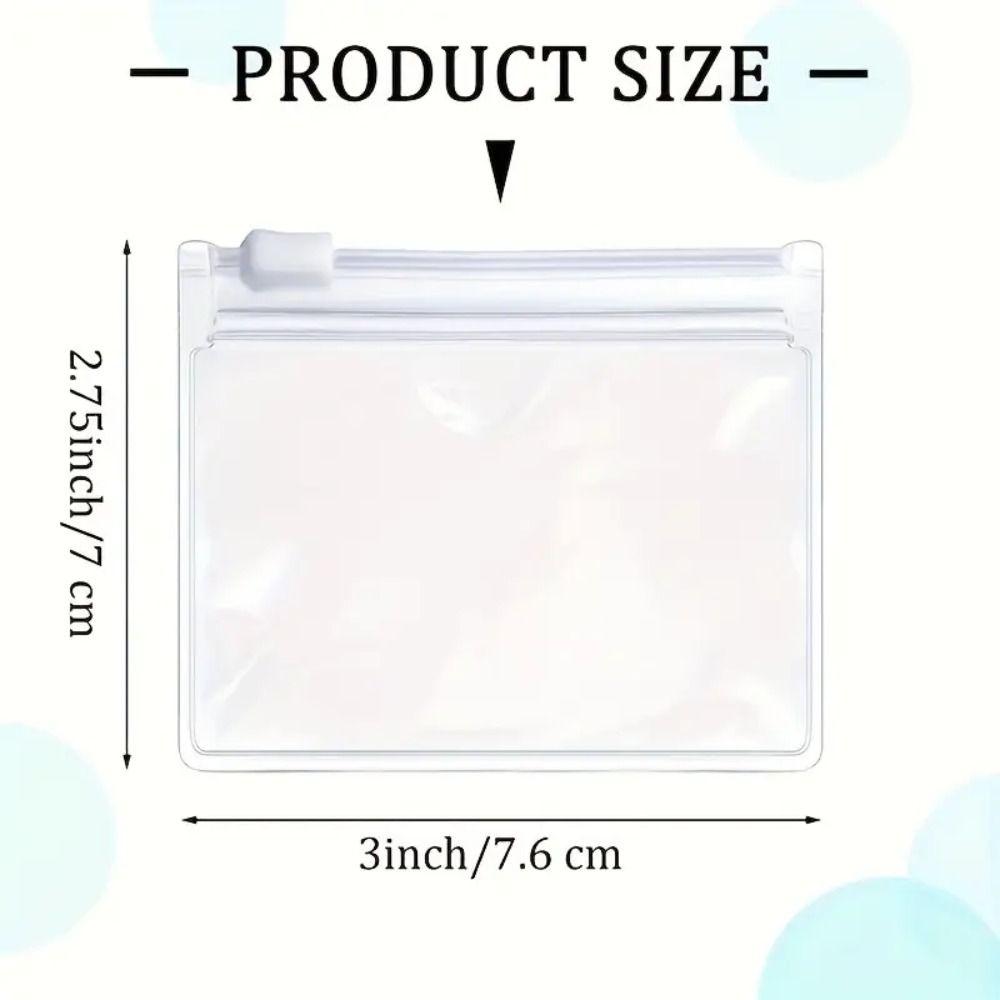 10pcs Medicine Organizer Clear Pill Pouch Portable Reusable Ring Storage Holder Bag EVA Self Sealing Pill Bags Pills