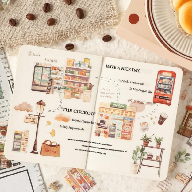 Bullets Journals Decal PET Travel Scrapbooking Sticker Cute Decorative Sticker for DIY Craft Journaling Scrapbooks