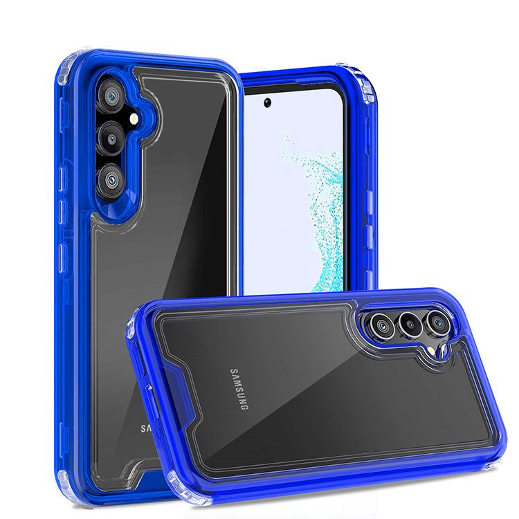 Transparent Three-in-one Simple Style Mobile Phone Case for Samsung A54 5G, Anti-fall and Anti-yellow Ins Wind