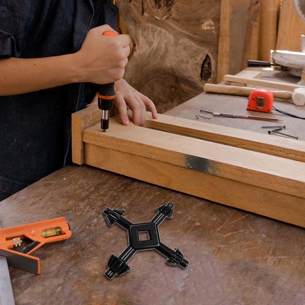 Versatile 4 In 1 Drill Chuck Wrench Carbon Steel Hand Tool Universal Drill Chuck Tool Versatile Chuck Spanner for Home