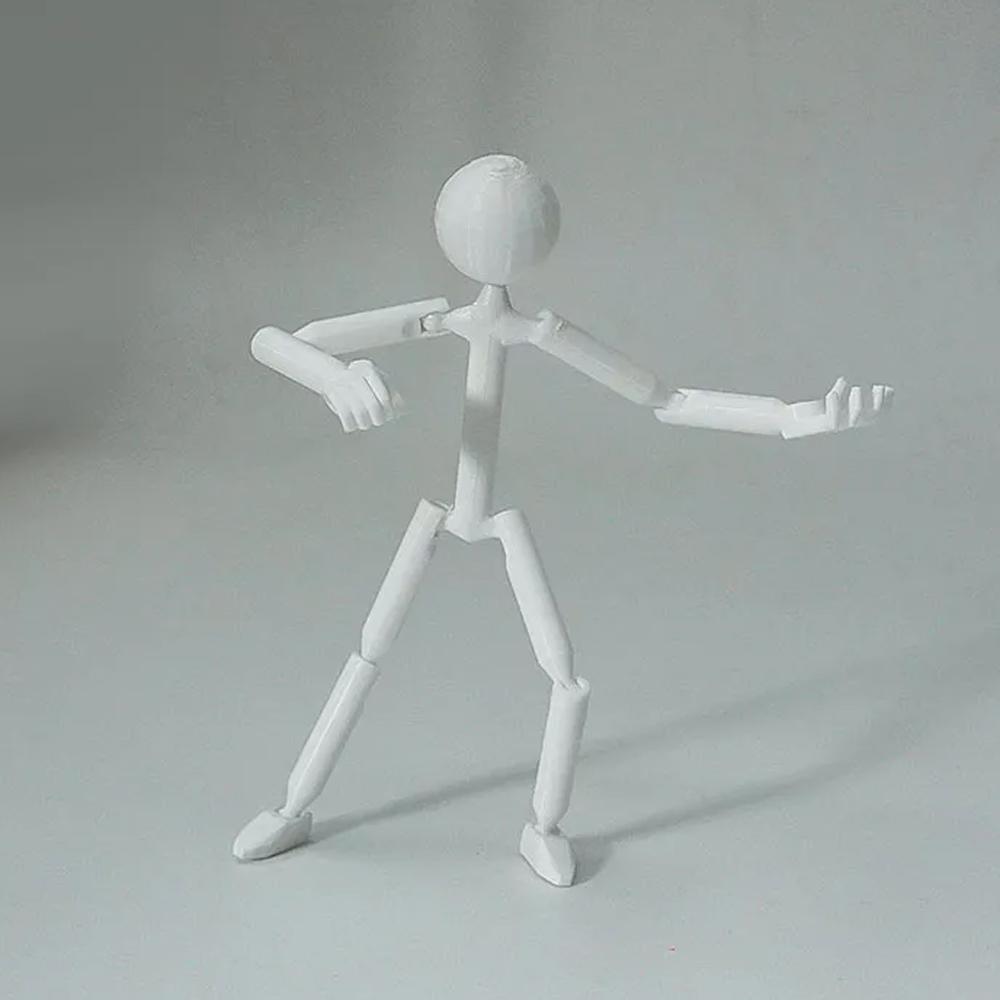 Movable 3D Printed Mannequin 3D Printing Stickman Assembled Robot Parent-children