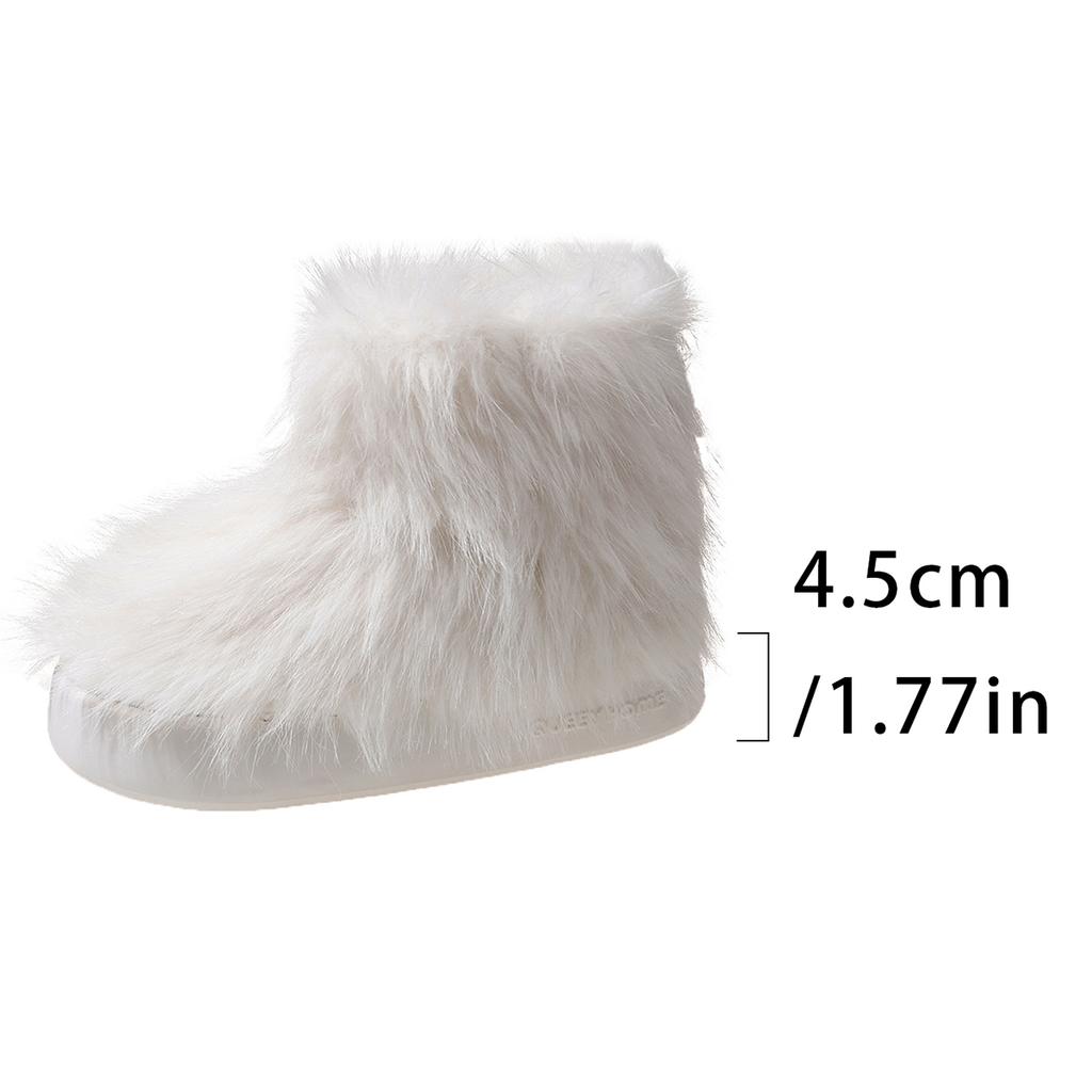 Hot Selling Women's Boots 2024 Autumn Outdoor Party Flat Bottomed Sleeve Mouth Color Blocked Plush Comfortable Boots for Women