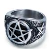 European and American Fashion Creative Five-pointed Titanium Steel Ring Men's Trend Vintage Casting Ring Jewelry 2026