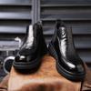 Fashion Man Shoes Classic Business Leather Chelsea Boots Ankle Boots Men Casual British Style Short High-Top Men Cotton Shoes
