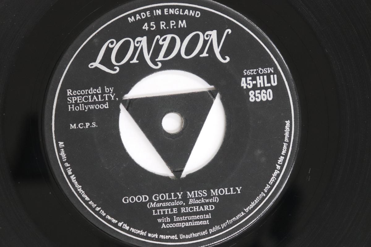 

7inch Record LITTLE RICHARD - Good Golly Miss Molly / Hey-Hey-Hey 45HLU8560 London Records 1958 UK Rock Used
