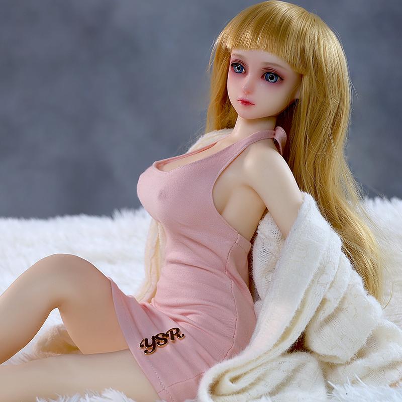 60CM Silicone Blond Hair Girl Sex Doll Realistic Soft Vaginal Breast Anus Oral Sex Metal Skeleton Adult Toy Men Masturbator 18+ Products