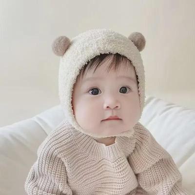 Newborn Baby Plush Headband Hat with Earmuffs - Cute and Warm for Autumn/Winter