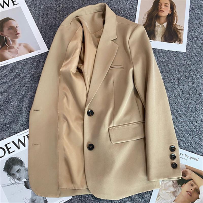 Women's Korean Style Loose Black Suit Jacket - Slimming, Small Size Blazer for Spring and Autumn 2025.