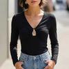 Autumn Hot Sale Temperamental Commute Slim Fit Color Block Long Sleeve Suit Pants Set Women's Clothing