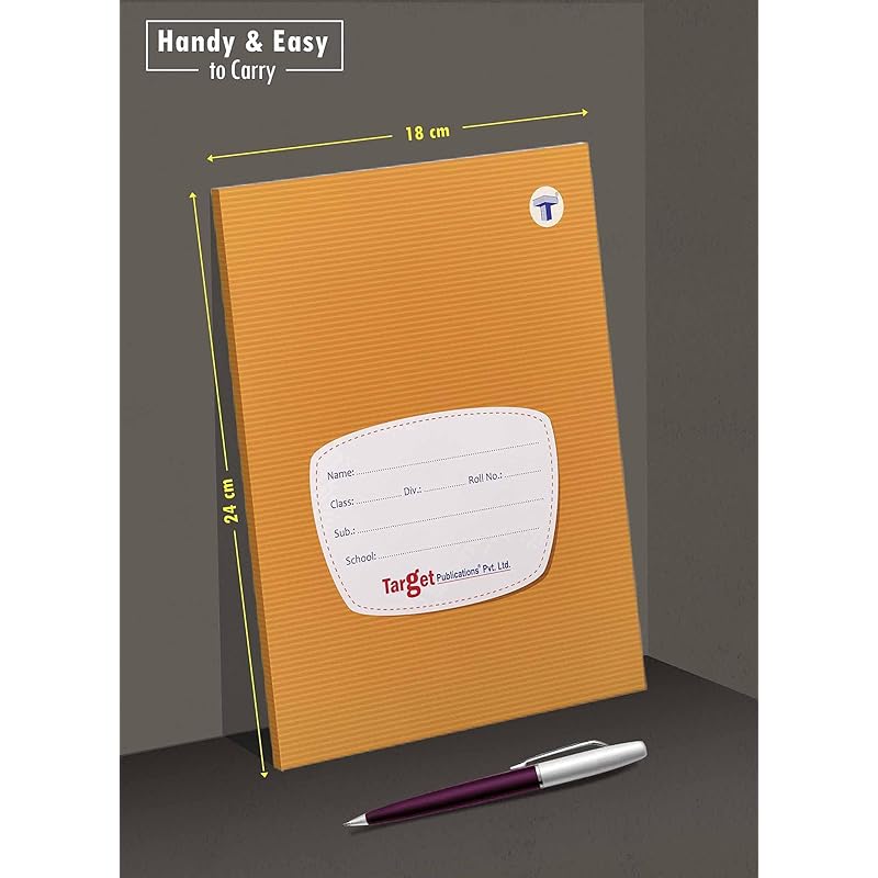 

Target Publications Soft Brown Cover Single Line Notebooks -76 Ruled Pages A5 Size | 18 Cm X 24 Cm Approx | Pack Of 8 Bo
