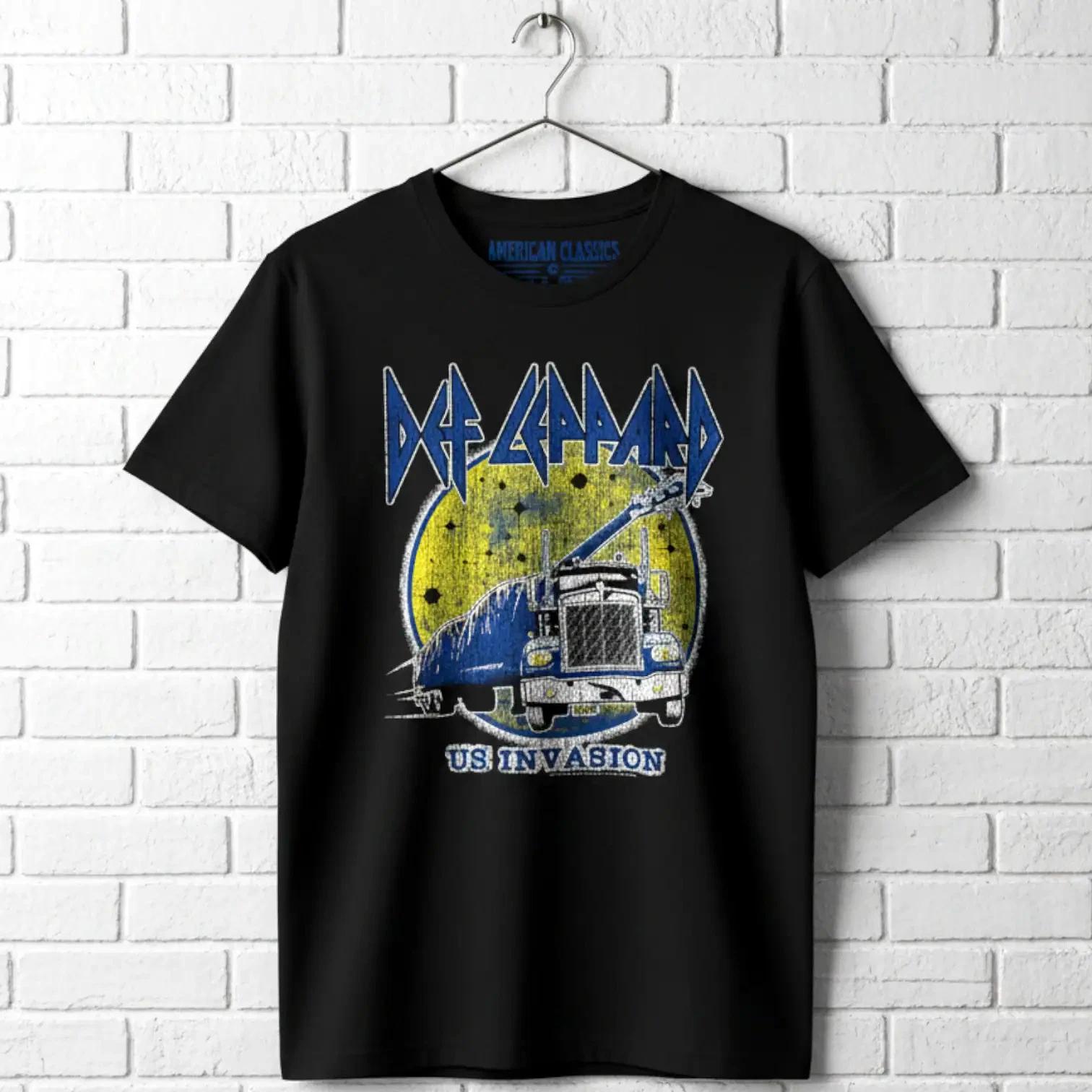 Def Leppard US Invasion Full Moon Men s T Shirt L