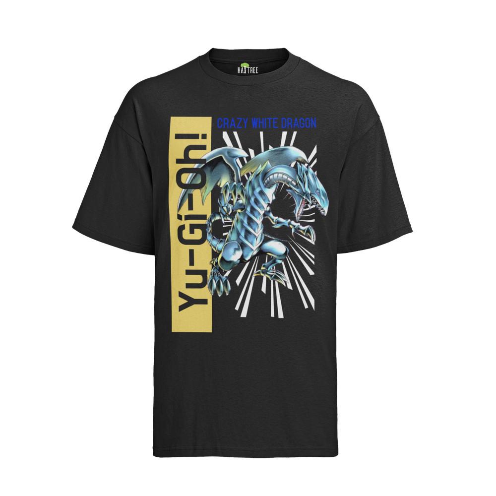 

Yu-Gi-Oh Синеглазый белый дракон Белый дракон Сет Кайба YGO Мужская футболка 4XL