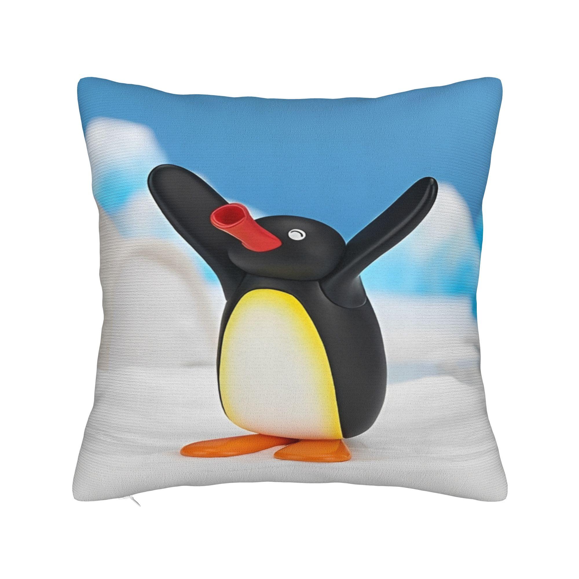 

Pingus Pillow Cover Custom Cushion Cover Cute Funny Pillow Case For Living Room Bed Chair 12x12Inch