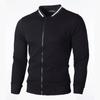 New Style Sweater Zipper Stand Collar Sweater Jacket Men's Casual Plaid Cardigan