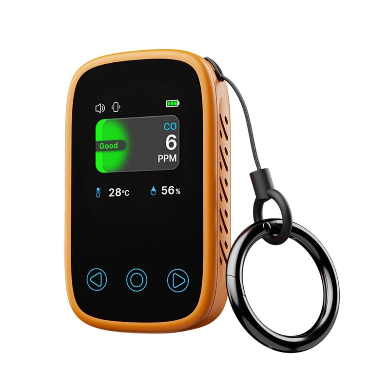 

Carbon Monoxide Detectors,CO Detectors with Audible Alarm Backlits Screen 999PPM Travel CO Gas Meter 1 оранжевый