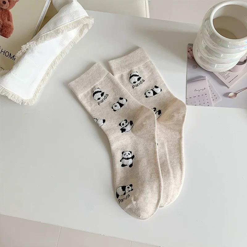 

Трендовые носки, Женские плюшевые носки с пандой, Милые и универсальные носки средней длины, Бесшовные хлопковые носки, Сладкий школьный стиль, махровые носки 1 pair легкие хаки