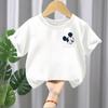 2026 Summer New Styke Boys Casual T Shirt Mickey Printed Children's O Neck Short Sleeve Tops Kids Fashion Outdoor Clothes Comfy