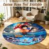 Round Rug Custom NameOne Piece Pattern Non Slip Carpet Home Floor Decor