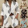 2 Pcs/Set Women Shirt Shorts Set Floral Print Loose Single-breasted Half Sleeve Lapel Pockets Elastic