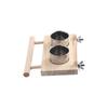 For Parrot Poultry Dish With Wooden Platform Cage Pet Product Bird Feeder Feeding Cup Hanging Bowl